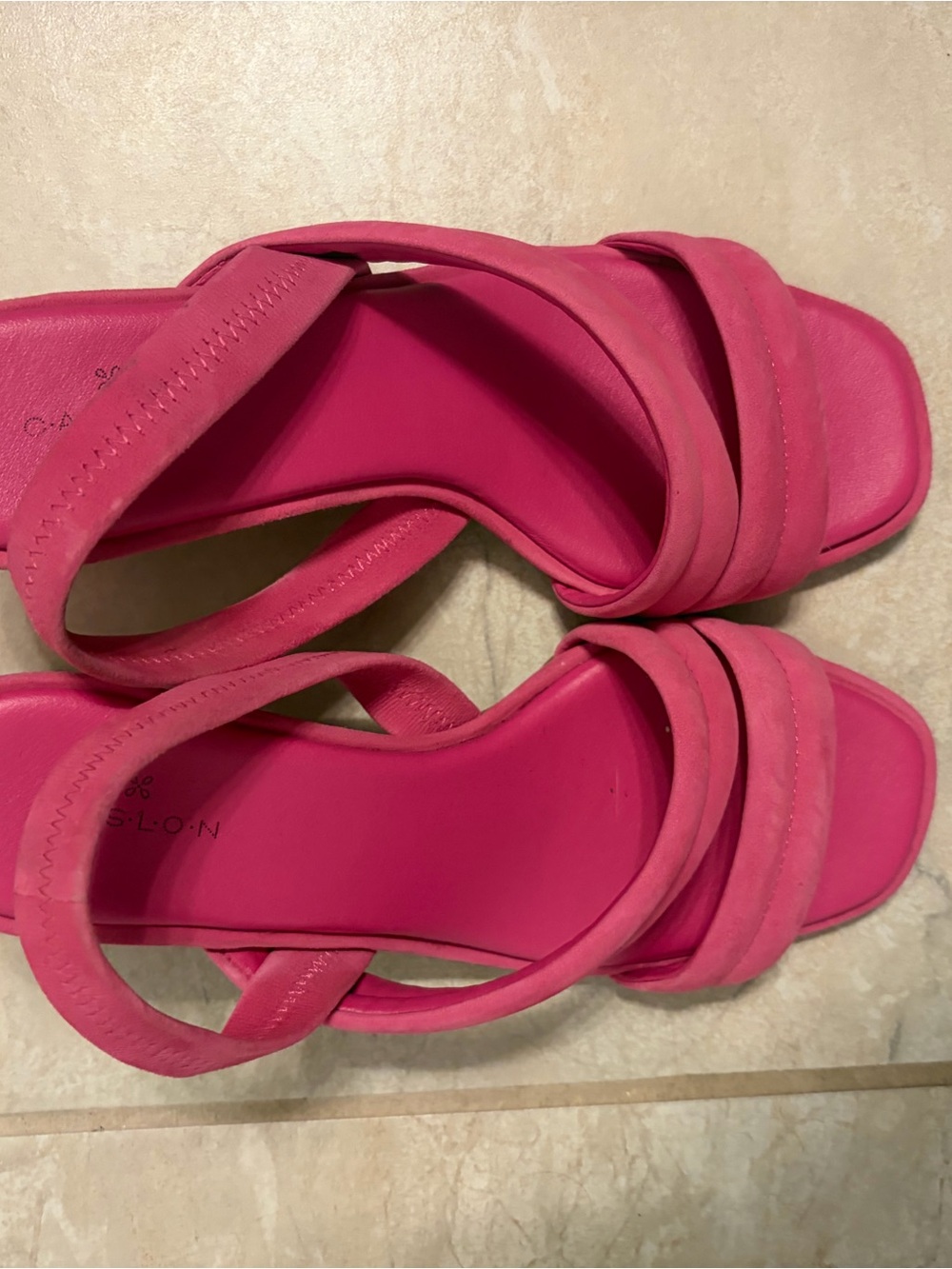 Caslon Hot Pink Strappy Block Heels